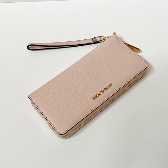 Michael Kors Jet Set Travel Large Continental Wallet Pink Powder Blush - Picture 3 of 9